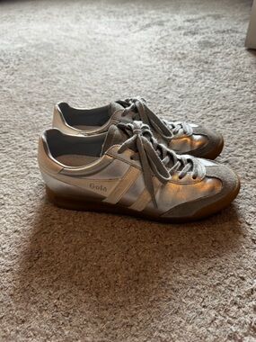 Gola Metallic Silver Retro Runner Sneakers